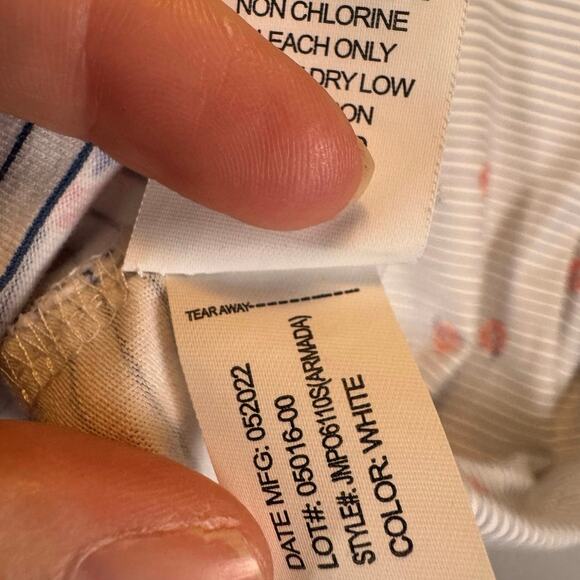 Johnnie-O Men’s M Linxter Golf Polo Shirt White Striped Stretch Performance EUC - Picture 10 of 10